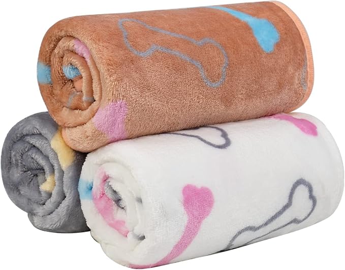 Dono 1 Pack 3 Dog Blankets for Small Dogs
