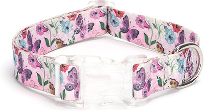 Dog Collar for Small Medium Large Dogs, Adjustable Soft Puppy Cats Collars Multicolor Patterns Collars Adjustable for Dogs Girl Boy Puppy Walking Running Training (XS, Hornflower)