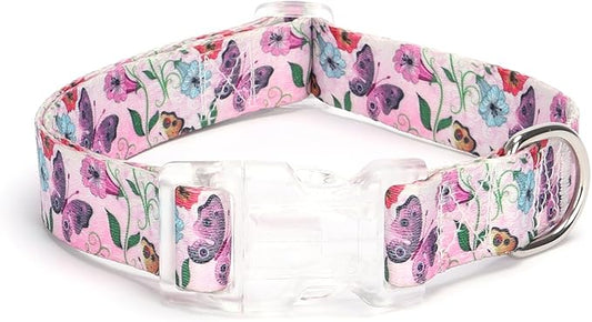 Dog Collar for Small Medium Large Dogs, Adjustable Soft Puppy Cats Collars Multicolor Patterns Collars Adjustable for Dogs Girl Boy Puppy Walking Running Training (XS, Hornflower)