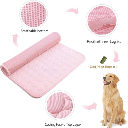 MICROCOSMOS Summer Cooling Mat & Sleeping Pad- Water Absorption Top 28" x 22")