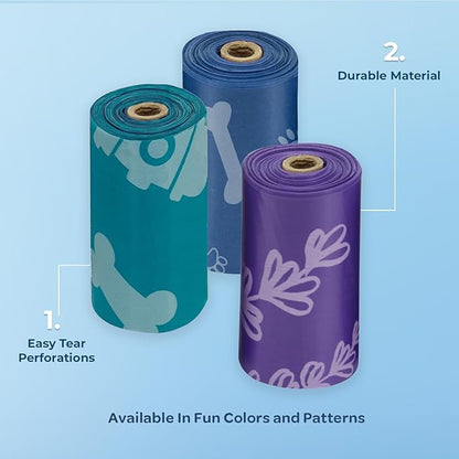 Best Pet Supplies Dog Poop Bags for Waste (150 Bags) Refuse Cleanup