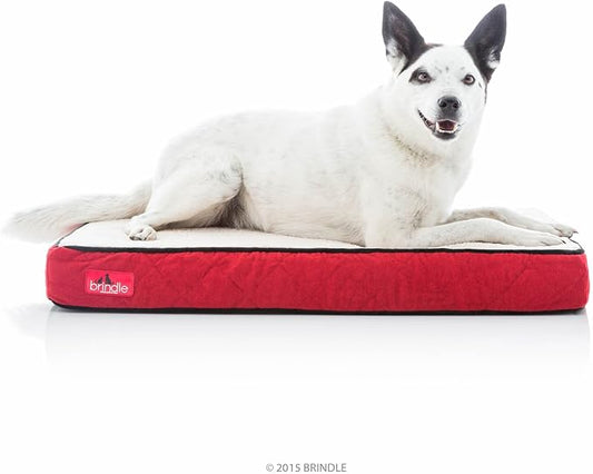 Brindle Waterproof Designer Memory Foam Pet Bed-Removable Machine Cover-4 Inch