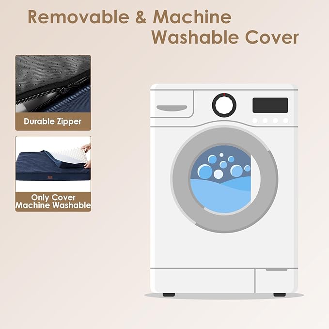 EHEYCIGA Orthopedic XL Dog Beds for Extra Large Dogs with Removable Washable Cover for Crate 41x27