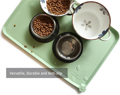 Hoki Found Large Silicone Pet Food Mats Tray