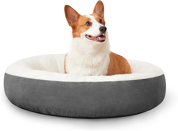 Love's cabin Round Donut Cat and Dog Cushion Bed 25in Pet