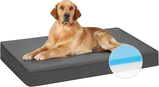 Veehoo Memory Foam Dog Bed for Large Dogs-Waterproof Dog Bed with Oxford Fabric Surface