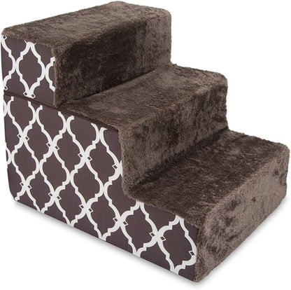 Best Pet Supplies Portable Foldable Foam Pet Stairs/Steps for Couch 3-Step (H: 16.5")