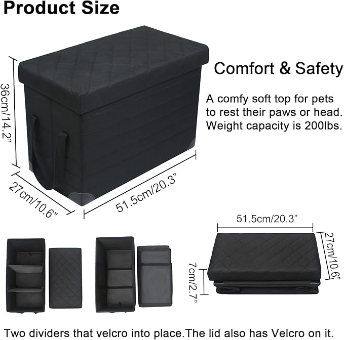 LIONROGE Car Back Seat Extender for Large Dogs up to 200lbs