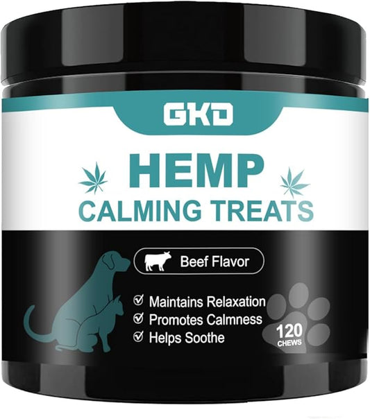 Hemp Dog Calming Treats Camling Chews for Dogs 100% Golden