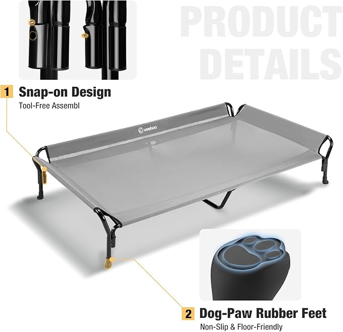 Veehoo Cooling Raised Dog Bed