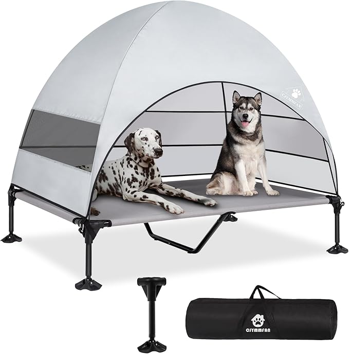 Elevated Dog Bed with 2024 Newest Canopy