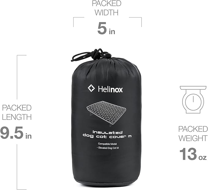 Helinox Fleece Dog Cot Warmer Insulation Layer Portable Dog Beds (35.5 x 23.5)