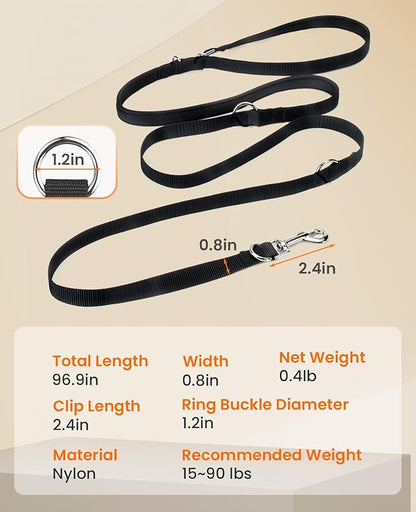 oneisall Hands Free Dog Leash 4-7ft Nylon
