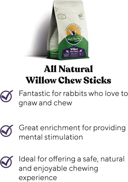 All Natural Willow Chew Sticks for Small Pets - 10 lb Box - Bulk Pack, Dental Health