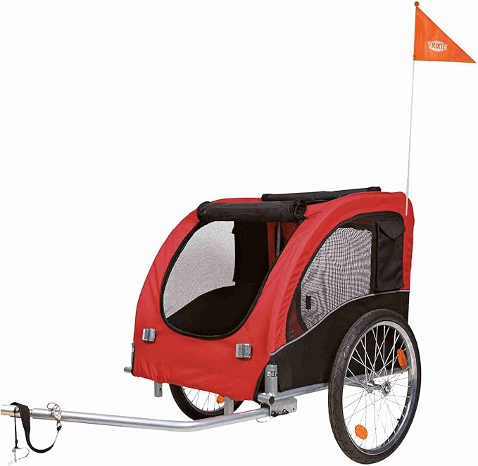TRIXIE Convertible Dog Bike Trailer and Pet Stroller for Medium Dogs up to 66 lbs