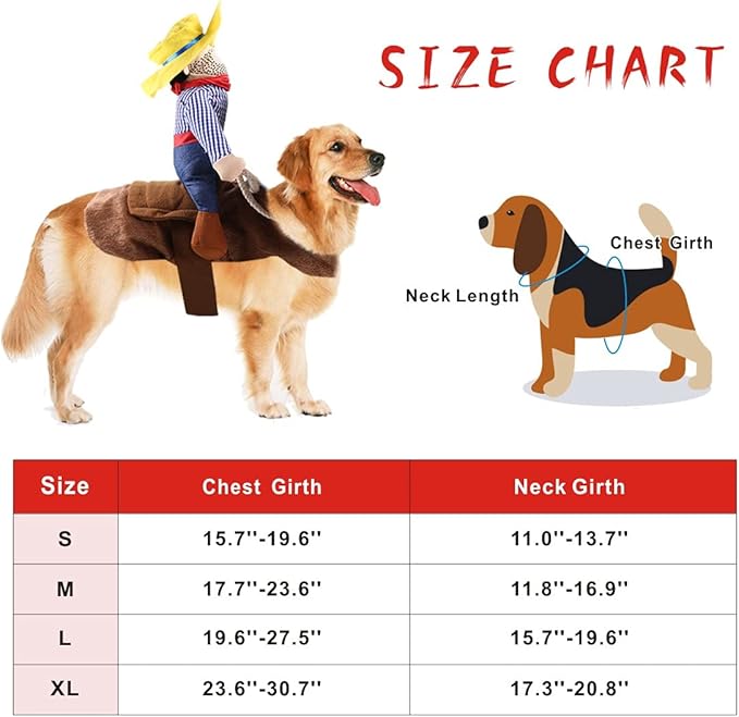 Halloween Cowboy Dog Cat Costume Clothes Novelty Funny