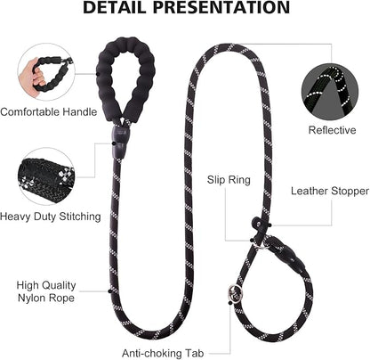 Slip Leads Dog Leash 4/5/6 FT (1/2''- 5FT,
