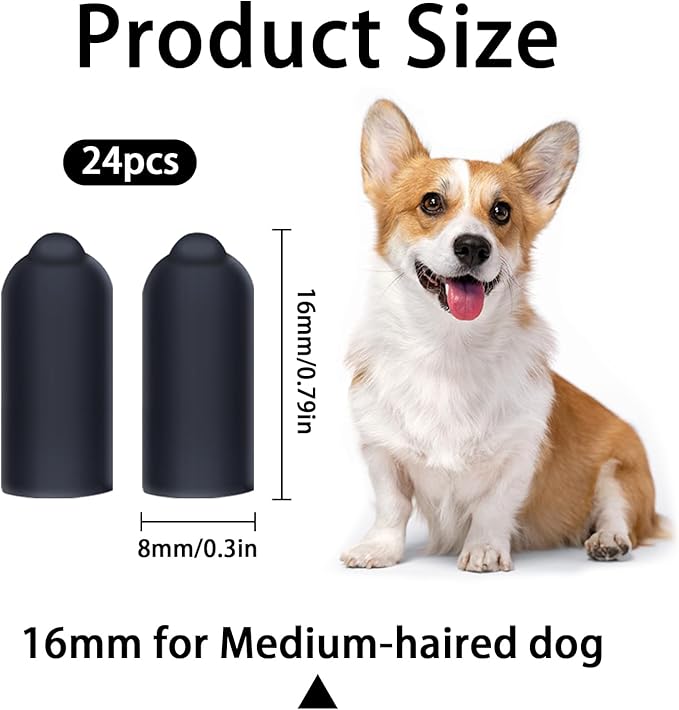 Column Rubber Sleeve for Prong Collar 24 Pieces (16 mm)