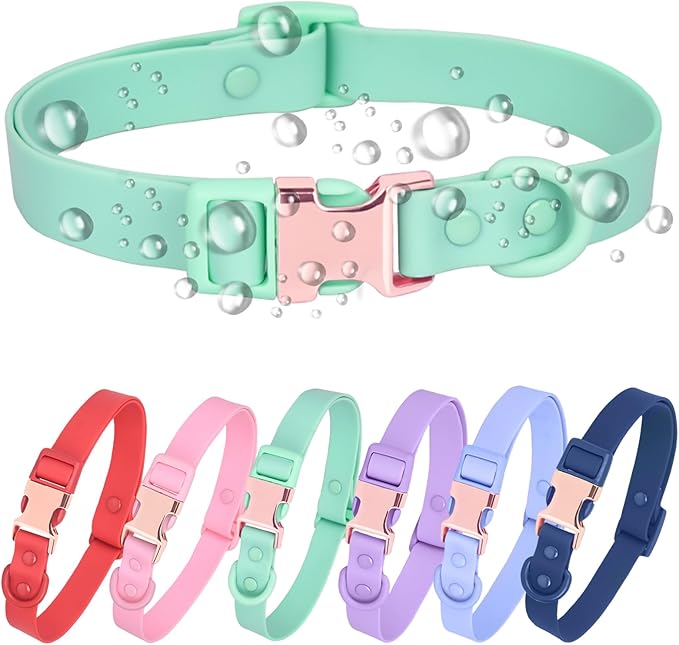 Waterproof Dog Collar with Safety Metal Buckle