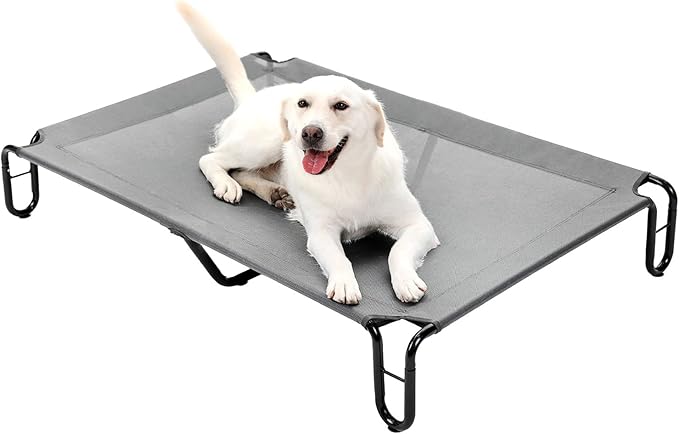 pettycare Elevated Outdoor Dog Bed 85 lbs,Grey