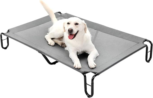 pettycare Elevated Outdoor Dog Bed 85 lbs,Grey