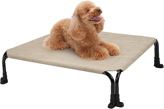 Veehoo Elevated Dog Bed 29" x 18", Beige