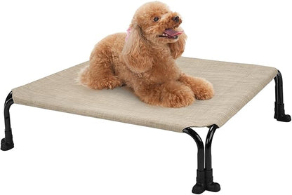 Veehoo Elevated Dog Bed 29" x 18", Beige