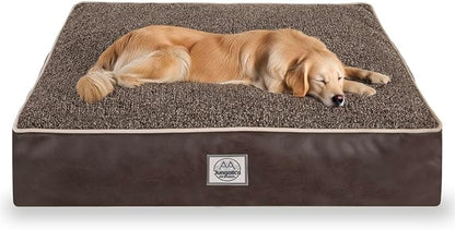 Memory Foam Dog Bed for Large Dogs- Waterproof Dog Bed Mat with Removable Washable Cover