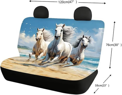 WELLFLYHOM Crazy Horse Bench Seat Cover for Truck