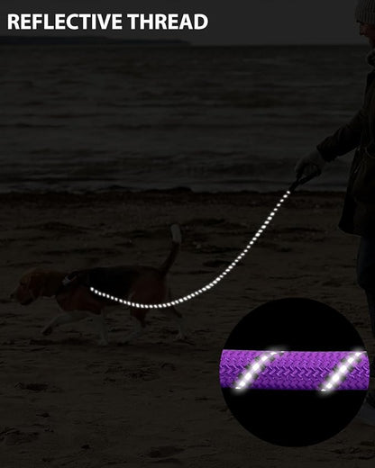 Dog Leash Heavy Duty 4/5/6FT Reflective 5'*1/2'', Purple