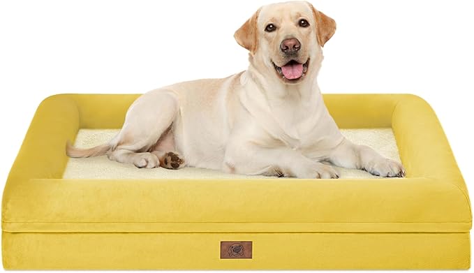 Orthopedic Washable Large Dog Bed: XLarge Dog Bed Bolster Waterproof