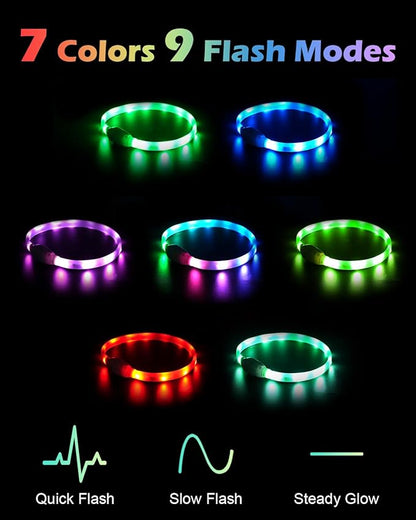 Joytale Light Up Dog Collar 9 Flashing 17.7 Inch