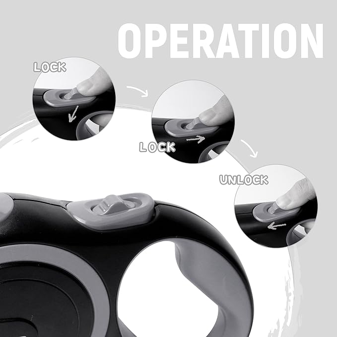 16 FT Retractable Dog Leash with No Tangle for Dog up to 44lbs