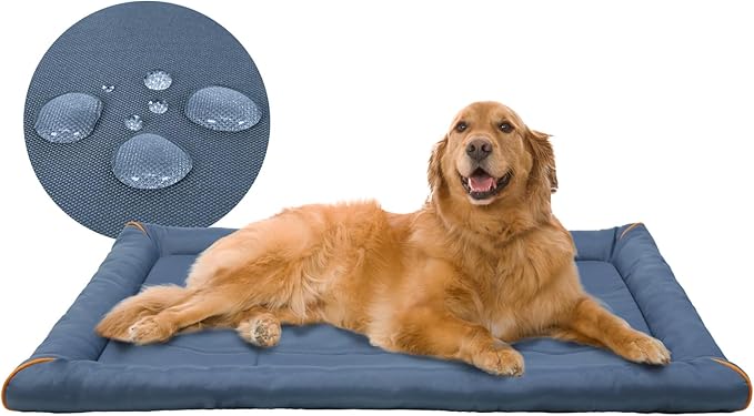 Miguel Oxford 900D Outdoor Waterproof Dog Bed for Metal Dog Crates Water-Resistant All Weather Pet Mat Durable Easy Wipe Clean Travel Indoor Outdoor Puppy Cat Crate Bed 48inch