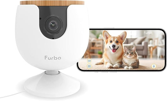 Furbo Mini New Pet Camera: Home Security Camera with Barking or Meowing Alerts 2-Way Speaker