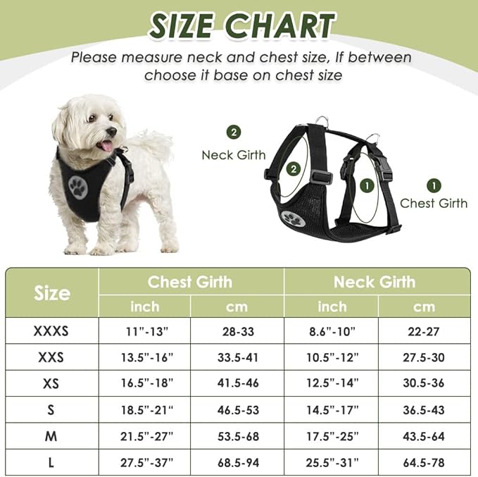 SlowTon Dog Seat Belt Harness for Car, Dog Car Harness Adjustable Mesh Breathable & Dog Seatbelt Safety Tether with Elastic Bungee for Small Medium Large Pets(Black, Single Clip, L)