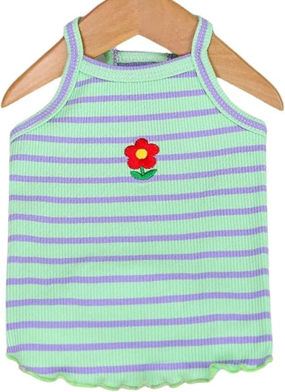 Cute Summer Dog T Shirt Striped Pet T-Shirts
