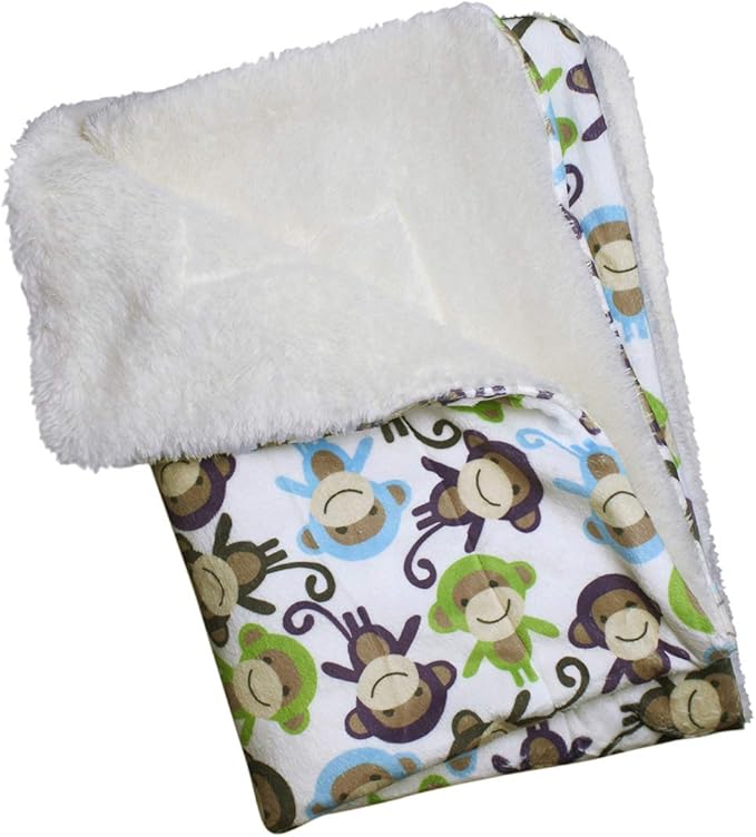 Klippo Dog/Puppy Luxurious Minky & Ultra-Plush Blanket ONE Size (Monkey)