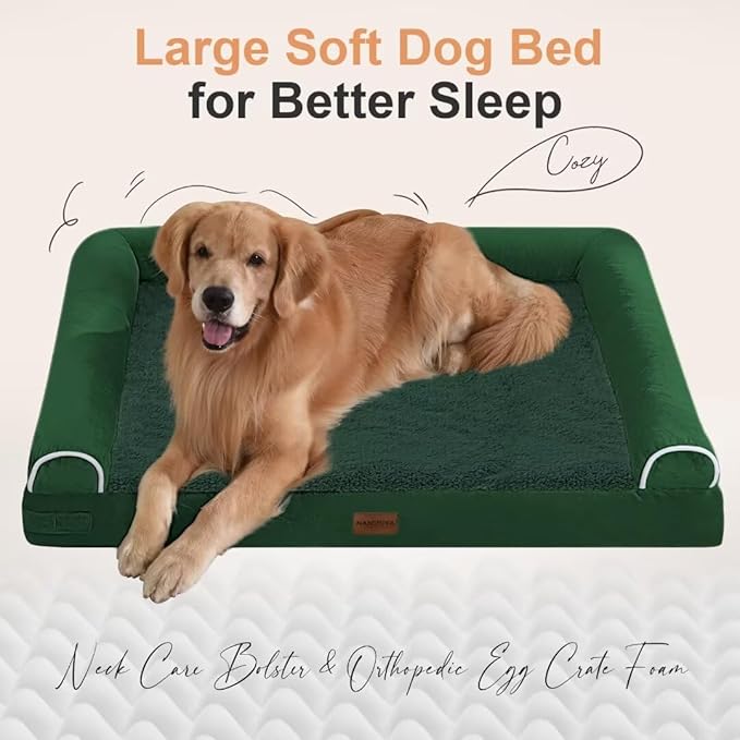 Large Dog Bed Orthopedic Washable: Beds Bolster XXL Bed Big XLarge Dogs Egg Crate Foam Sofa Couch Waterproof Removable Cover