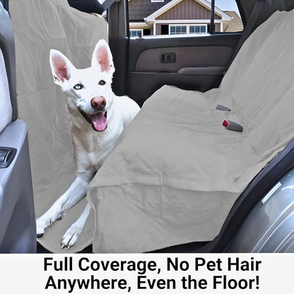Formosa Covers Deluxe Quilted and Padded Dog Car Back Seat Cover with Non-Slip Back Best for Car Truck and SUV 56"x94", Grey