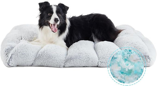 Shredded Memory Foam Fluffy Dog Crate Pad 43"x 28"