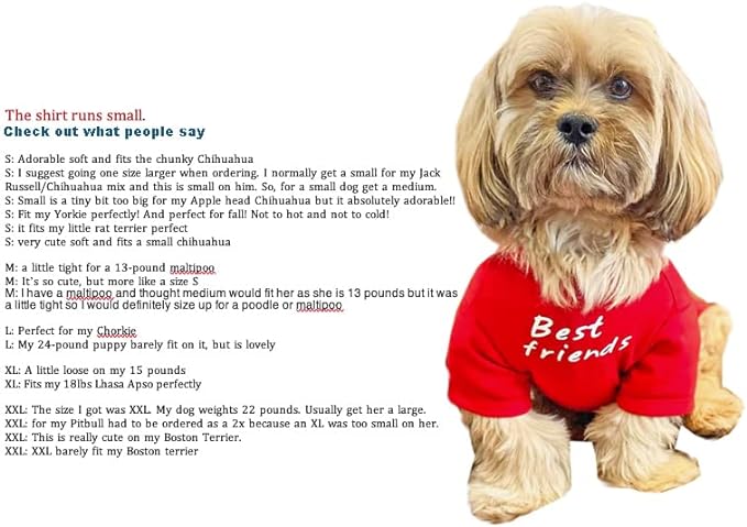 Cute Dog Clothes (S-(4~8lb), Chest~14",