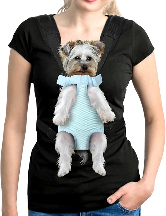 YUDODO Pet Dog Carrier Backpack Adjustable Dog Front Carrier 1), B-Sky)
