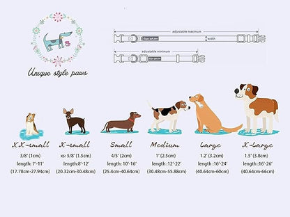 Unique Style Paws Cotton Dog Collar with Bow