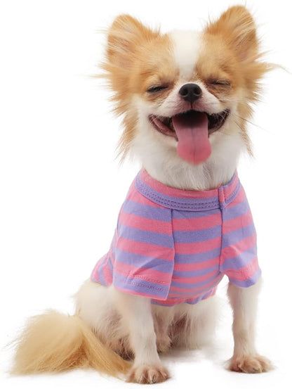 LOPHIPETS 100% Breathable Cotton Striped Dog Tee Shirt