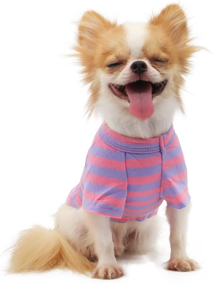 LOPHIPETS 100% Breathable Cotton Striped Dog Tee Shirt