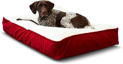 Buster Deluxe Reversible Pillow Style Sherpa Dog Bed (42 x 30 in.)