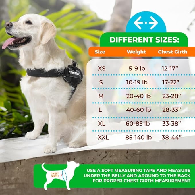 Joyride Harness 2.0 - The Original Side Ring No Pull Dog Harness - No Choke, Escape Proof, Reflective, 3 Leash Clips, Quick Fit Pet Vest - Easy Walks & Training - for Small, Medium & Large Dogs