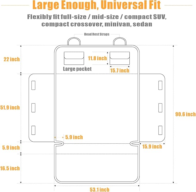 Veckle SUV Cargo Liner for Dogs 2 Large