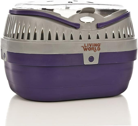 Living World Small Pet Carrier, Hard Carrier for Hamsters, Gerbils, Mice & Other Small Animals, Small
